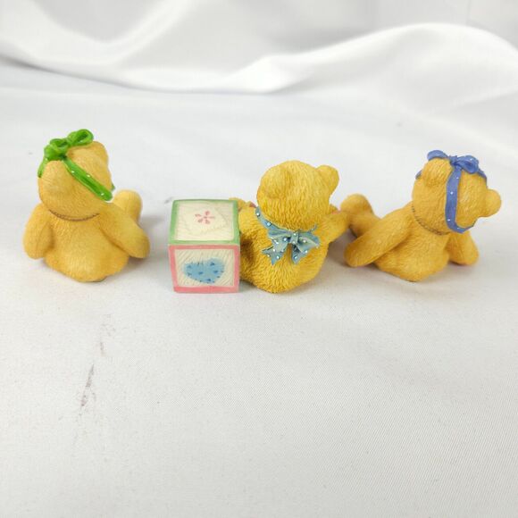 3 VTG P Hillman Enesco Cherished Teddies Little Sparkles June August Birthstone - Picture 3 of 6